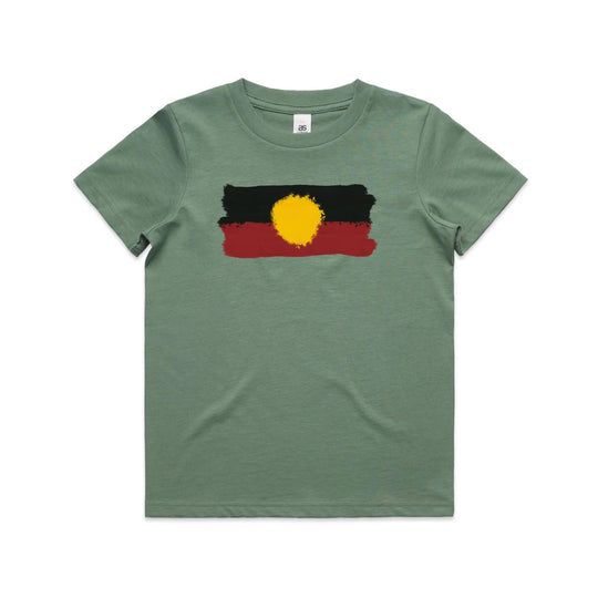 Kids Aboriginal Flag Tee — Adjadura Studio