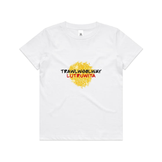 Kids Trawlwoolway - Lutruwita T-Shirt | First Nations Design by Adjadura Art