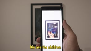 Nharangga Dance AR Print with augmented reality activated, displaying interactive animations and cultural storytelling.